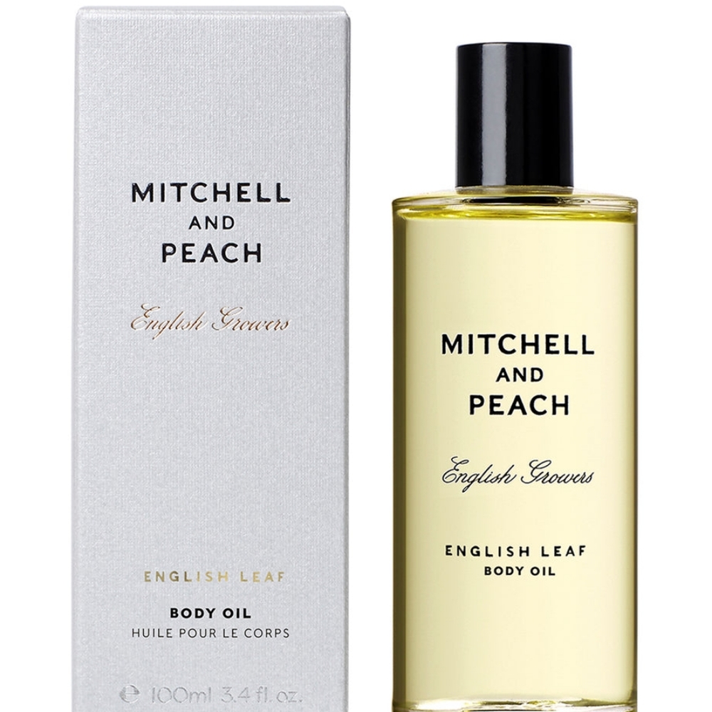 Mitchell and peach body oil